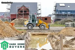 broken water line in yard